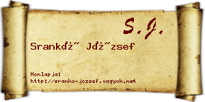 Srankó József névjegykártya